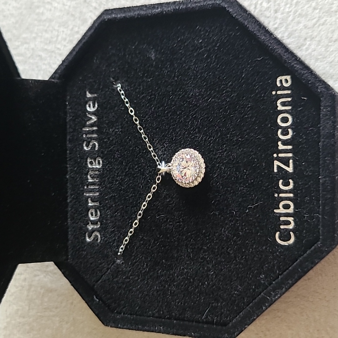 Silver Treasures Cubic Zirconia Sterling Silver Pendant